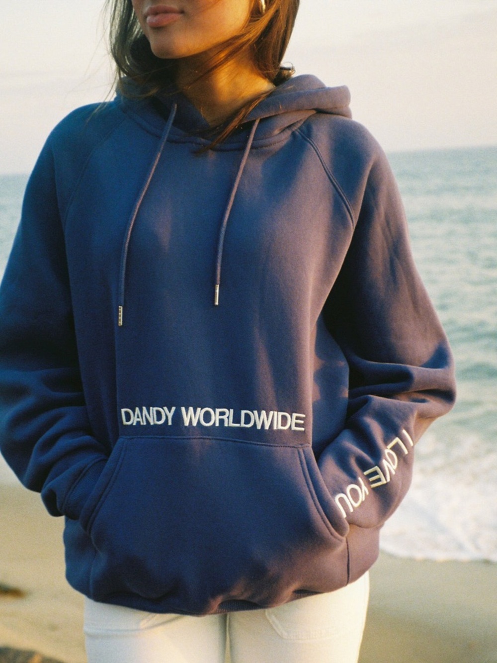 Dandy worldwide words of affirmation hoodie navy EUC SizeM